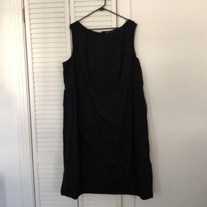 eShakti black cotton sheath dress size 4X